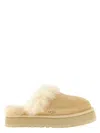 Ugg Disquette Chalet Flat Shoes Beige In Animal Print