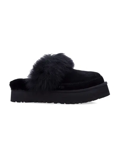 UGG UGG DISQUETTE CHALET SUEDE AND SHEEPSKIN SLIPPERS