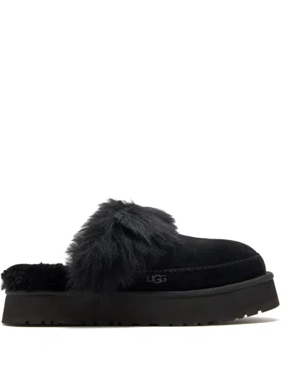 Ugg Disquette Chalet Suede Slippers In Black