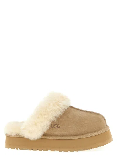 UGG DISQUETTE FLAT SHOES BEIGE