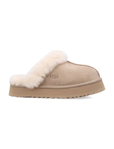 Ugg Disquette Mini Platform Suede Clogs For Women In Multi
