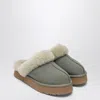 Ugg Lace-up Leather Slip-ons Rubber Sole In Green