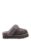 Ugg Gray Mule In Mutton With 3cm Platfoarm In Grigio