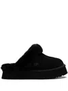 Ugg Disquette Mini Suede Slipper With Sheepskin Collar In Animal Print