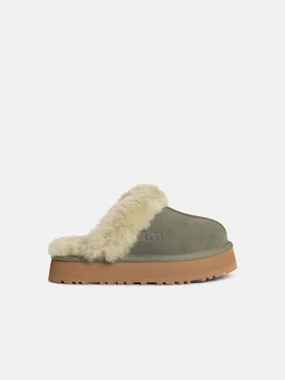 Ugg 'disquette' Musk Green Suede Slippers
