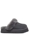 Ugg Cozy Womens Slip On Leather Slide Slippers In Gray