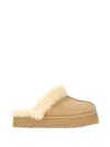 Ugg Disquette Shearling-trim Mules In Brown