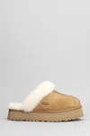 Ugg Disquette Sheepskin And Suede Comfort Slide