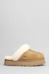 Ugg Disquette Sheepskin And Suede Comfort Slide