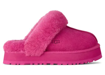 Pre-owned Ugg Disquette Slipper (women's) Sneakers In Dark Peony In Pink