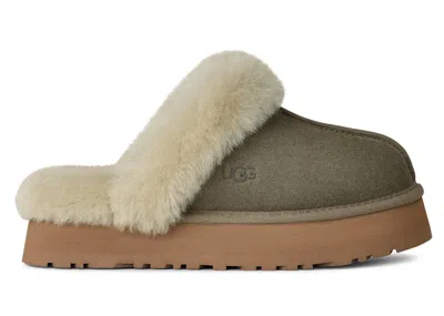 Pre-owned Ugg Disquette Slipper (women's) Sneakers In Moss Green/muted Brass