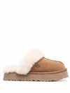 Ugg Biscuit Suede Disquette Slippers In Brown
