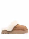 Ugg Biscuit Suede Disquette Slippers In Neutral