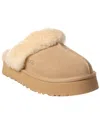 Ugg Chaussons Disquette En Cuir In Brown