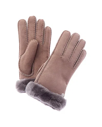 Ugg Dnu Packaway  Carter Sheepskin Gloves In Brown