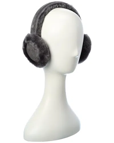 Ugg Dnu Packaway  Center Strip Suede Earmuffs In Gray
