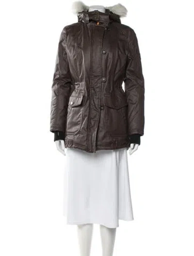 Pre-owned Ugg Down Coat In Brown