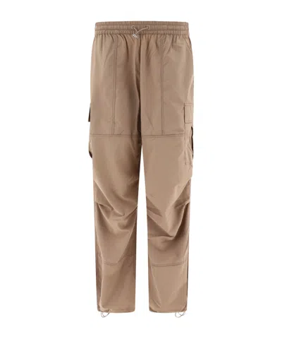 Ugg Drawstring Waist-edge Casual Pants In Brown