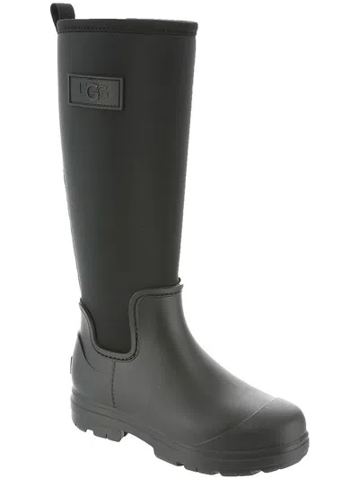 Ugg Droplet Tall Womens Breathable Rain Boots In Black