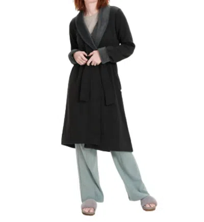 Ugg Duffield Ii Robe In Black Bear Heather In Multi