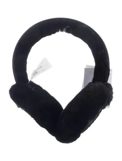 Pre-owned Ugg Dyed Fur Earmuffs  W/tags In Black
