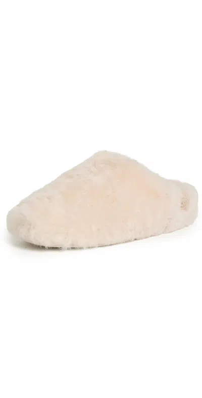 Ugg Elea Fluffed Slip-on Slippers Natural In Neutral