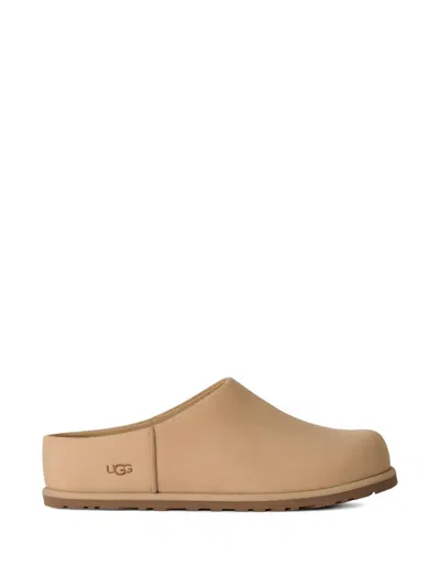 Ugg Elea Leather Slippers In Brown