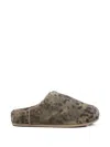 Ugg Elea Leopard-print Shearling Slippers In Gray