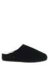 Ugg Slip On Suede Flat Sole Slippers In Black