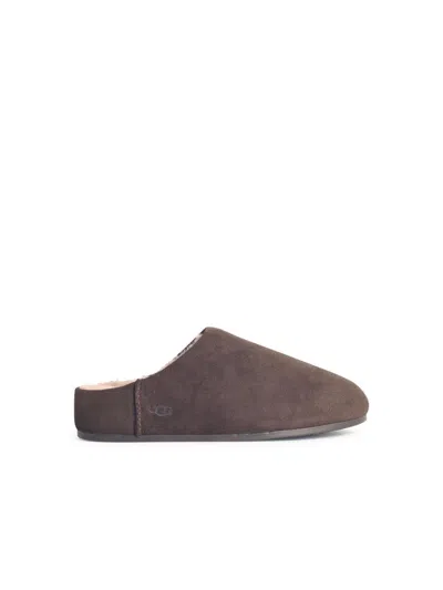 Ugg Elea Slip-on Brown Leather Slippers
