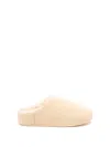 Ugg Slippers In Beige Suede With Shearling Interior In Nude