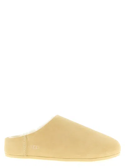 Ugg Cream Suede Elea Slippers In Brown