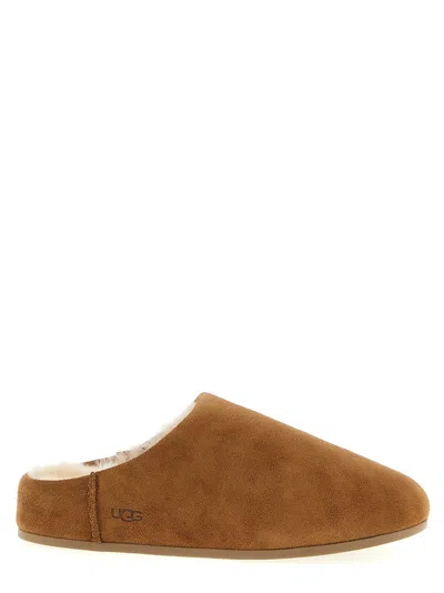 Ugg Chestnut Brown Suede Leather Elea Slip-on Slippers