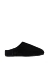 Ugg -style Elea Suede Faux Fur Slip-on Flat Mule In Black