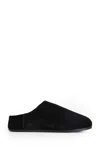 Ugg -style Elea Suede Faux Fur Slip-on Flat Mule In Black