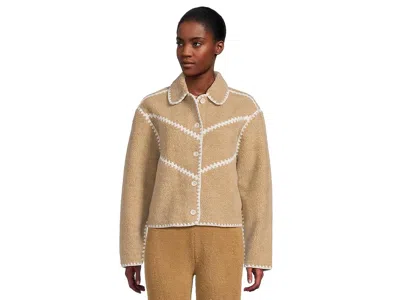 Ugg Ellison Fluff Shell Jacket In Sand