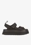 Ugg Black Platform Sandals In Brown