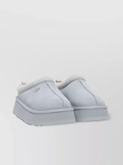 Ugg Embroidered Trim Platform Loafers In Light Blue