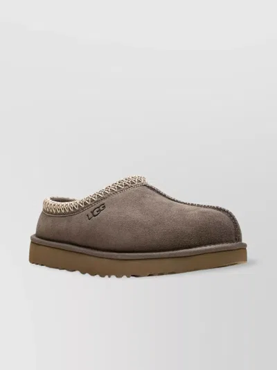 Ugg Embroidered Trim Slip-on Mules In Brown