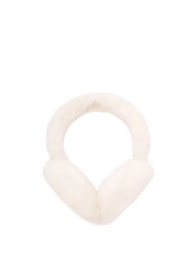 Ugg Sheepskin Logo-embroidered Earmuffs In White