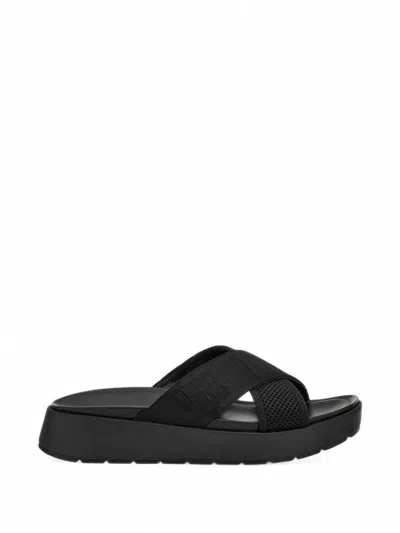 Ugg Emily Mesh Crossover Sandals In Black