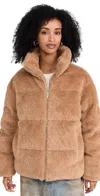 Ugg Emmalyn  Fluff Puffer Jacket Camel In Camel