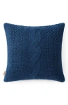 Ugg ® Erie Cable Knit Accent Pillow In Midnight Blue