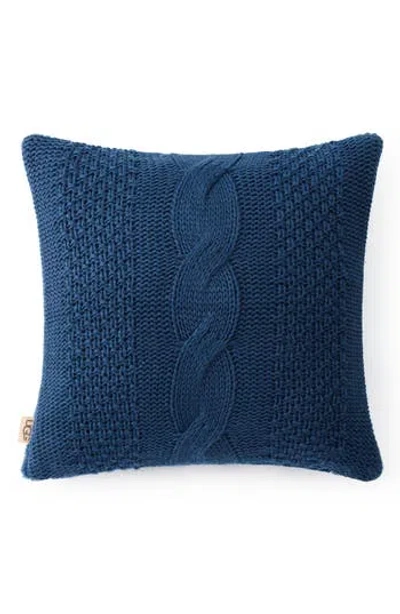 Ugg ® Erie Cable Knit Accent Pillow In Midnight Blue