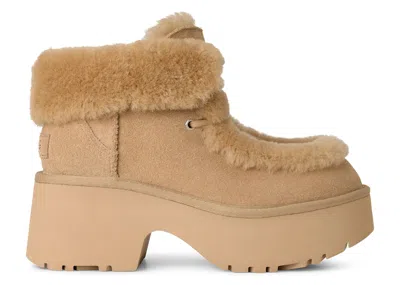Pre-owned Ugg Esmee Lace Up Boot (women's) Sneakers In Mustard Seed In Yellow