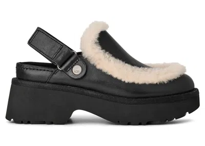 Pre-owned Ugg Esmee Leather Clog (women's) Sneakers In Black