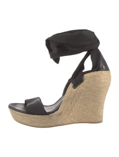 Pre-owned Ugg Espadrilles In Black