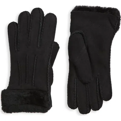 Ugg ® Exposed Genuine Shearling Sheepskin Gloves In Brown