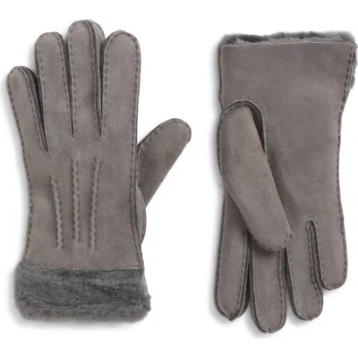 Ugg ® Exposed Genuine Shearling Sheepskin Gloves In Brown
