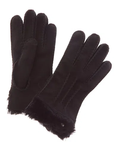 Ugg Exposed Shearling Gloves In Brown